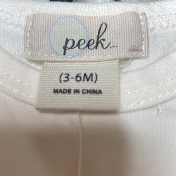 Peek Off-White Shirt and Skirt Spring Fashion 2 Piece Set Size 3-6 Months NWT - Picture 4 of 9